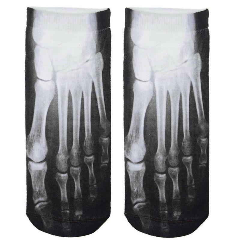 1 пара повседневных носков Hallowmas с 3D-принтом, низкие носки до щиколотки, хлопковые, для мужчин/женщин, забавные носки