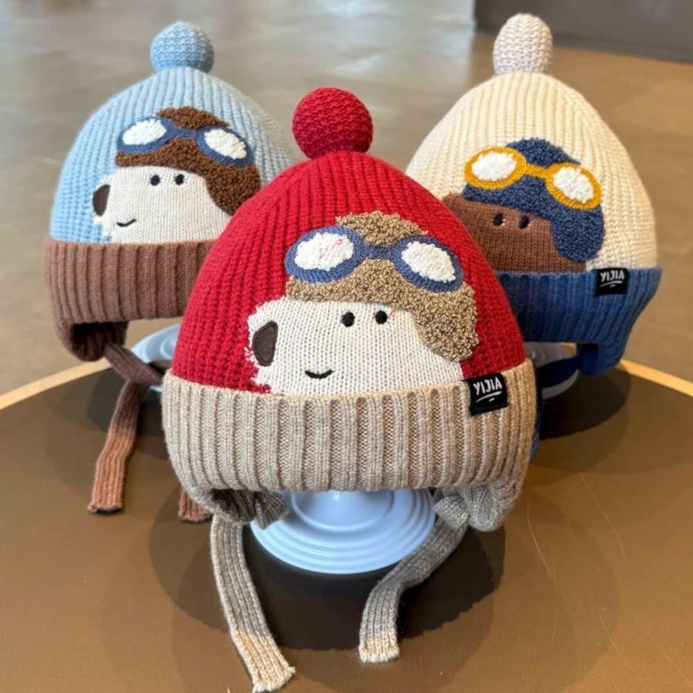 Cold Proof Children Hat Cute Cartoon Warm Knitted Hat New Ear Protection Hat Children