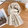 Woolen Cross Scarf Thicken Neck Scarf Winter Warm Knit Scarf  Girls