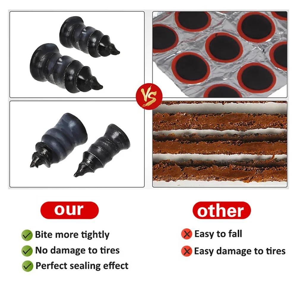 21-10PCS Tire Repair Nail Self-Tapping Screw Plastic Nail Soft Rubber Screw Suitable For Car Motorcycle Tire Puncture Repair