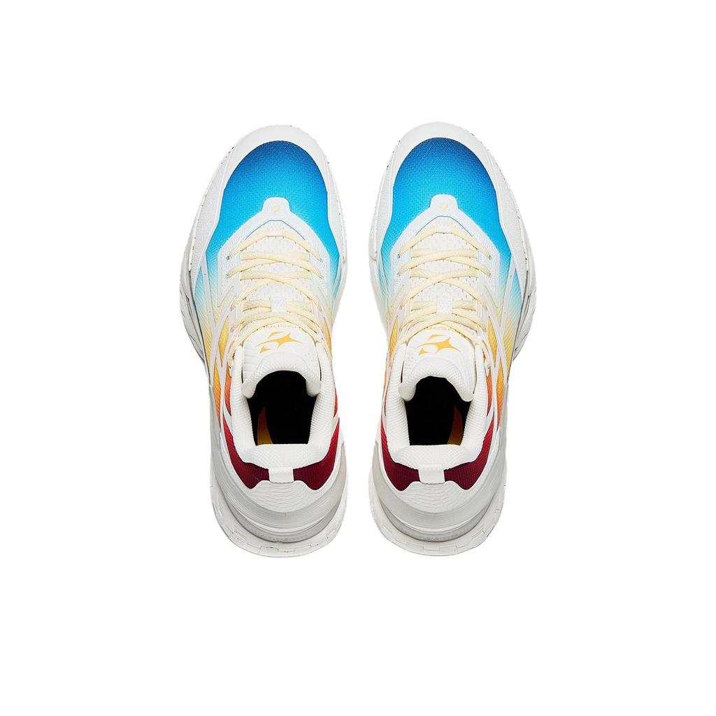 Anta Air Zone 6 Rainbow Concrete Nemesis Уличные Амортизирующие Нескользящие Низкие Баскетбольные Кроссовки Мужские кроссовки Белый Синий Желтый 912541602Q-8