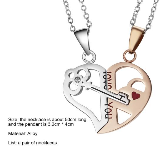1 пара парных ожерелий в форме сердца, креативный унисекс, хорошее качество изготовления, парный кулон для подарка