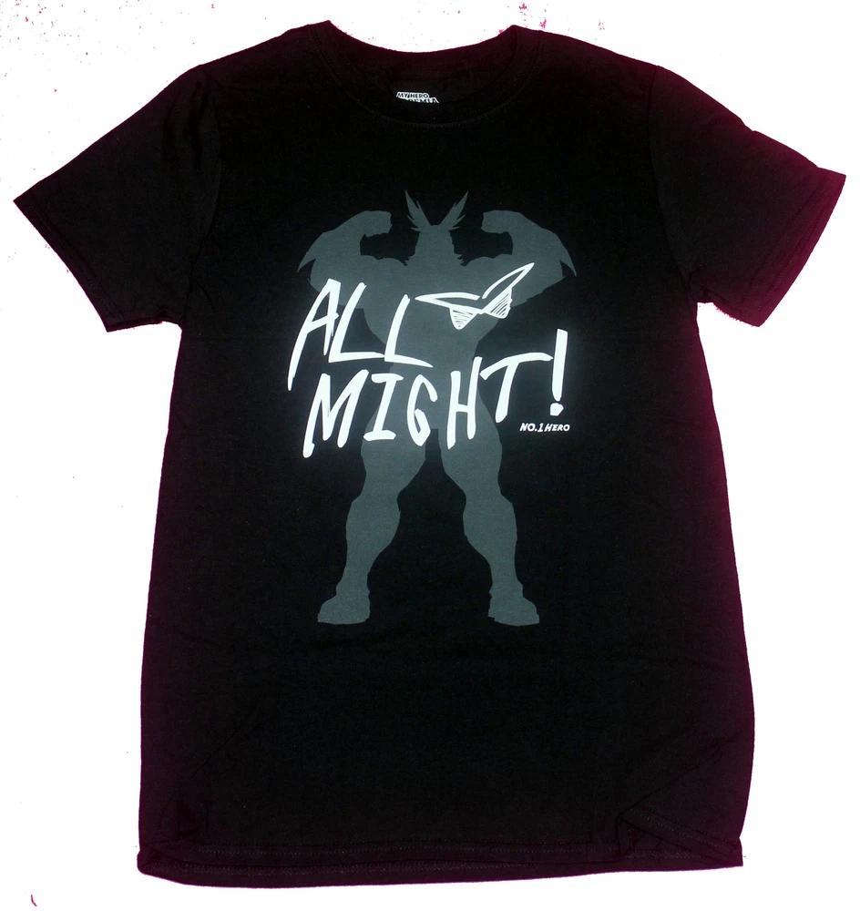 My Hero Academia Adult New TShirt All Might Shadow Under Script