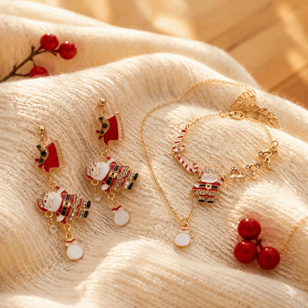 Adjustable Chain Christmas Jewelry Enamel Pendant Pendant Necklace Festive Party