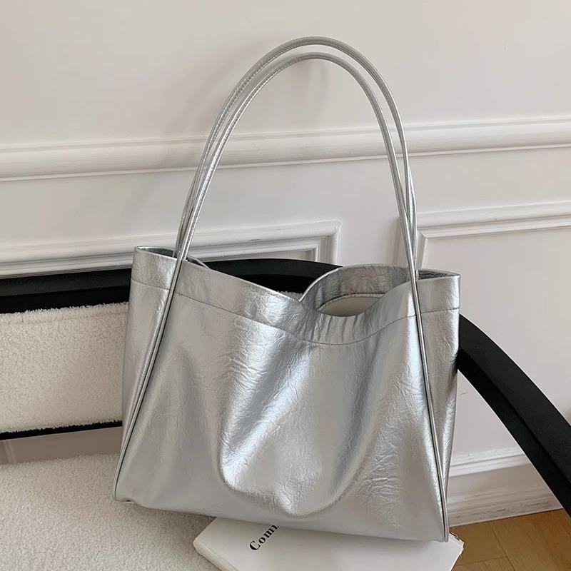 Трендовая женская сумка-тоут большого объема в корейском стиле 2025 - Супермягкая, в стиле ретро, для колледжа и шопинга