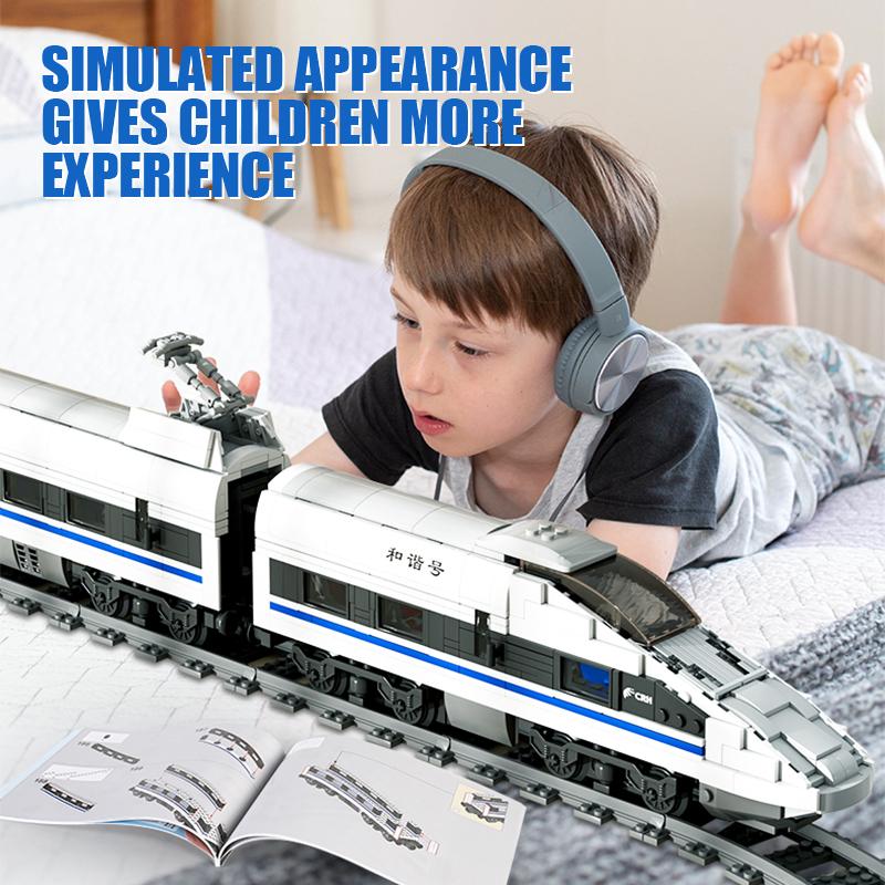 MOULD KING 12021 CRH Train Building Block Technical RC Electric Railway Track Kids Bricks Toys Christmas Gifts Birthday Present