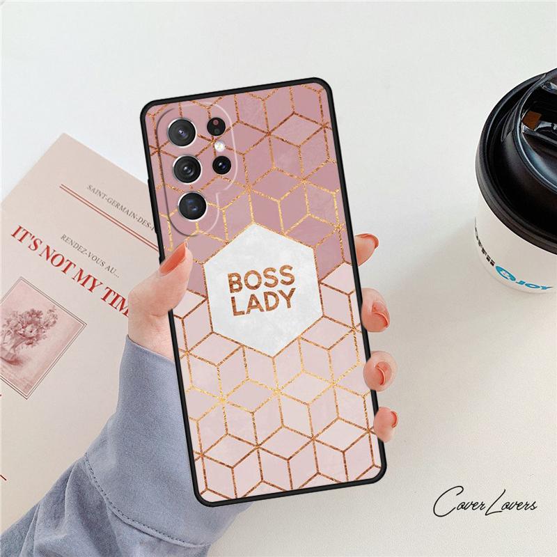 Чехол для телефона «Веди себя как леди, поднимай как босс» для Samsung Galaxy S24 S25 S23 S22 Ultra Note 10 20 Plus S20 S21 FE