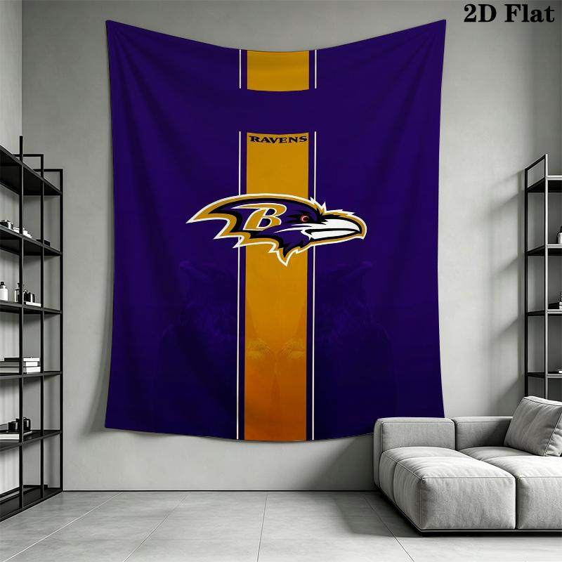 Baltimore Ravens Wall Tapestry Aesthetic Wall Hanging Printed Fabric Blanket Decorative Tapestries for Bedroom Living Room Home Decor