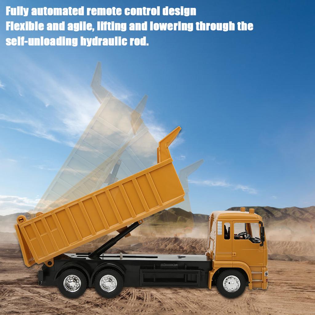 Световая музыка с дистанционным управлением Инженерный автомобиль Перезаряжаемый самосвал с дистанционным управлением