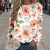 Flower 3D Printed Long Sleeve T Shirts For Women Streetwear Colorful Florals Pullovers Tops Harajuku Y2k Clothing Tees Girls