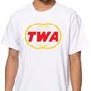 Футболка TWA - Логотип несуществующей авиакомпании - Ретро-футболка с логотипом - 100% предварительно сжатый хлопок