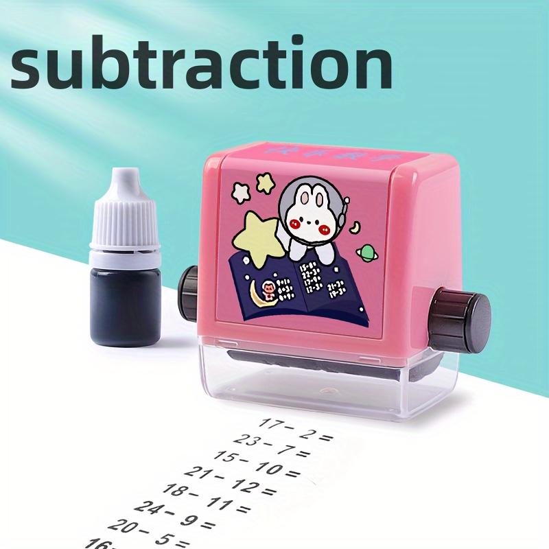 Набор штампов по математике для учителей и учеников, 14+, сложение и вычитание в пределах 100, многоразовый поворотный регулировочный столбик