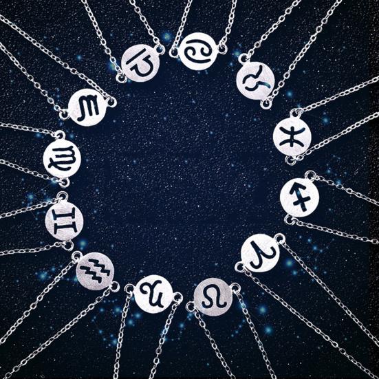 12 созвездий браслет женщин ювелирные манжеты знак зодиака специальный браслет