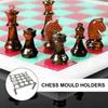 Набор для изготовления шахмат из смолы, силиконовая форма, аксессуар для металлического шахматного предмета, подставка для демонстрации шахмат, силиконовые формы для изготовления шахмат