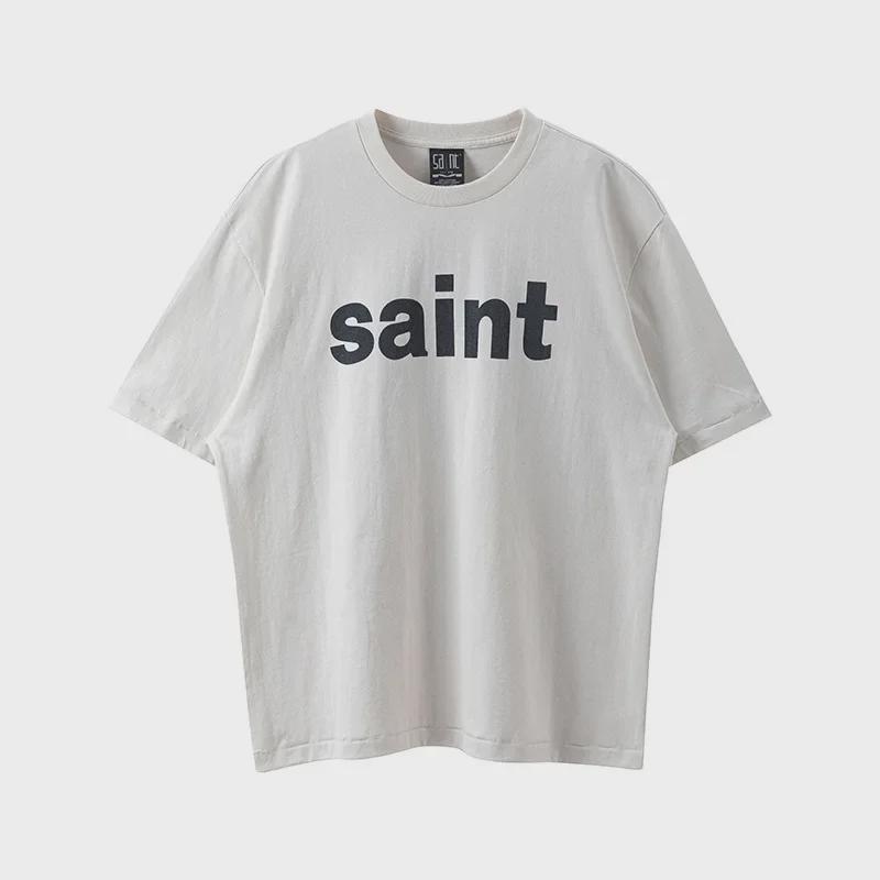 Футболка в стиле ретро с двухсторонним логотипом Saint Michael