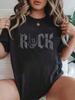 Графическая футболка Хлопковые футболки Большой размер% Хлопок Rock On Скелет Рука Рок-н-ролл Рок-музыка Группа