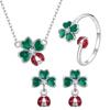S925 Sterling Silver Spring Four-Leaf Clover Ladybug Jewelry Set Fresh Women'S Niche Light Luxury