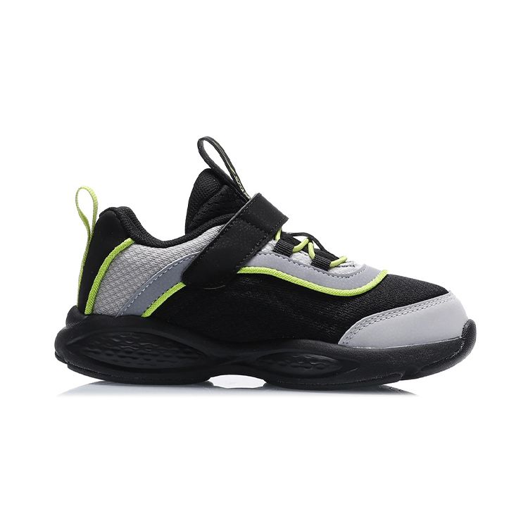 Li Ning Kids Удобная нескользящая амортизирующая износостойкая дышащая повседневная обувь Детская повседневная обувь Микрокристалл-серый YKNQ066-3