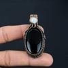 Black Onyx & Moonstone Gemstone Handmade Pure Copper Wire Wrap Jewelry Pendant For Women
