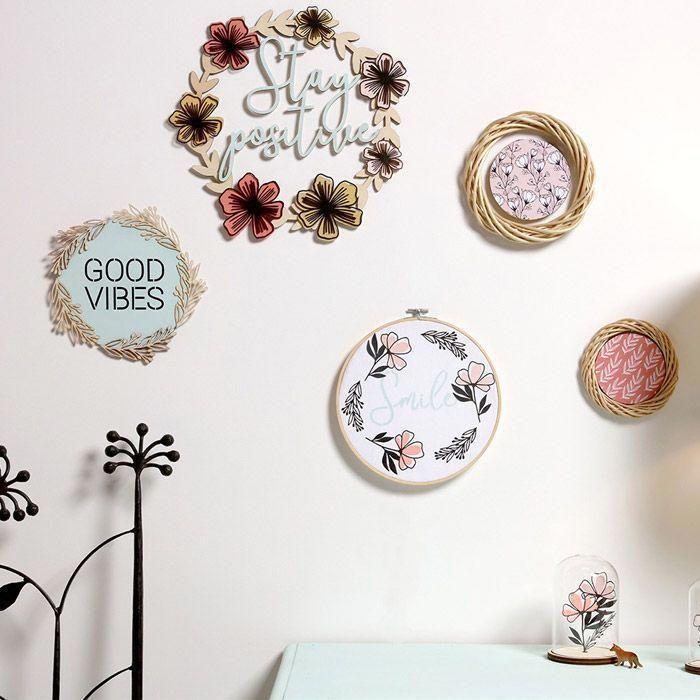 Wooden Leaf Crown - Artemio - 34 X 0.5 Cm - Decorative - Customizable - Mixed