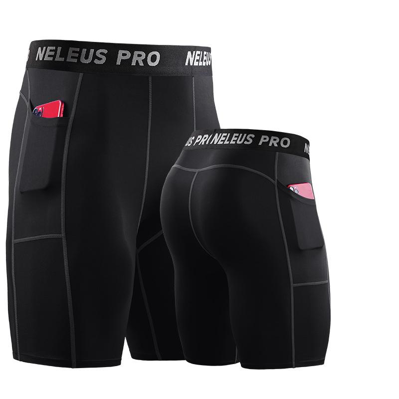 Мужские шорты, спортивные спортивные штаны, компрессионные колготки, однотонная нижняя часть, быстросохнущая одежда