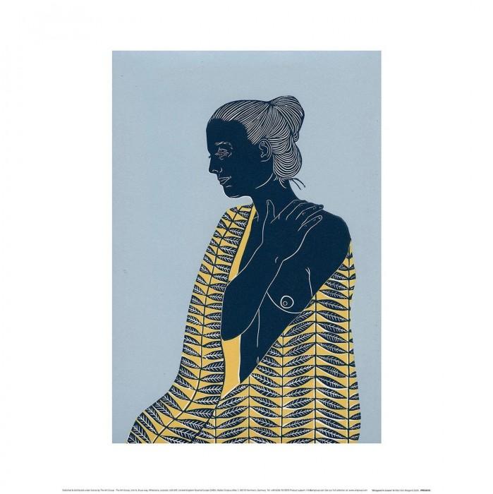 Эллен фон Виганд, завернутая в листья, принт