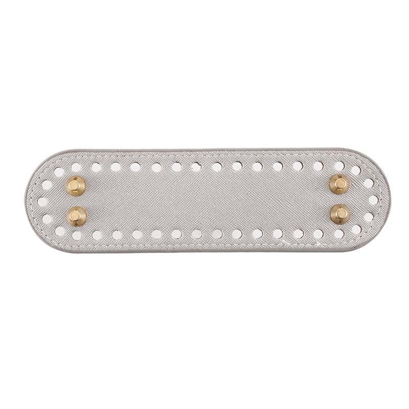 1Pc Bag Components Long Bottom For Knitted Bag Pu Leather Base Handmade With Holes Diy Crochet Accessories