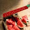 Watermelon Knife with Sleeve ,Stainless Steel Serrated Cutter for Cutting Watermelon Bread Cake Cheese, Multipurpose Kitchen Baking Tool