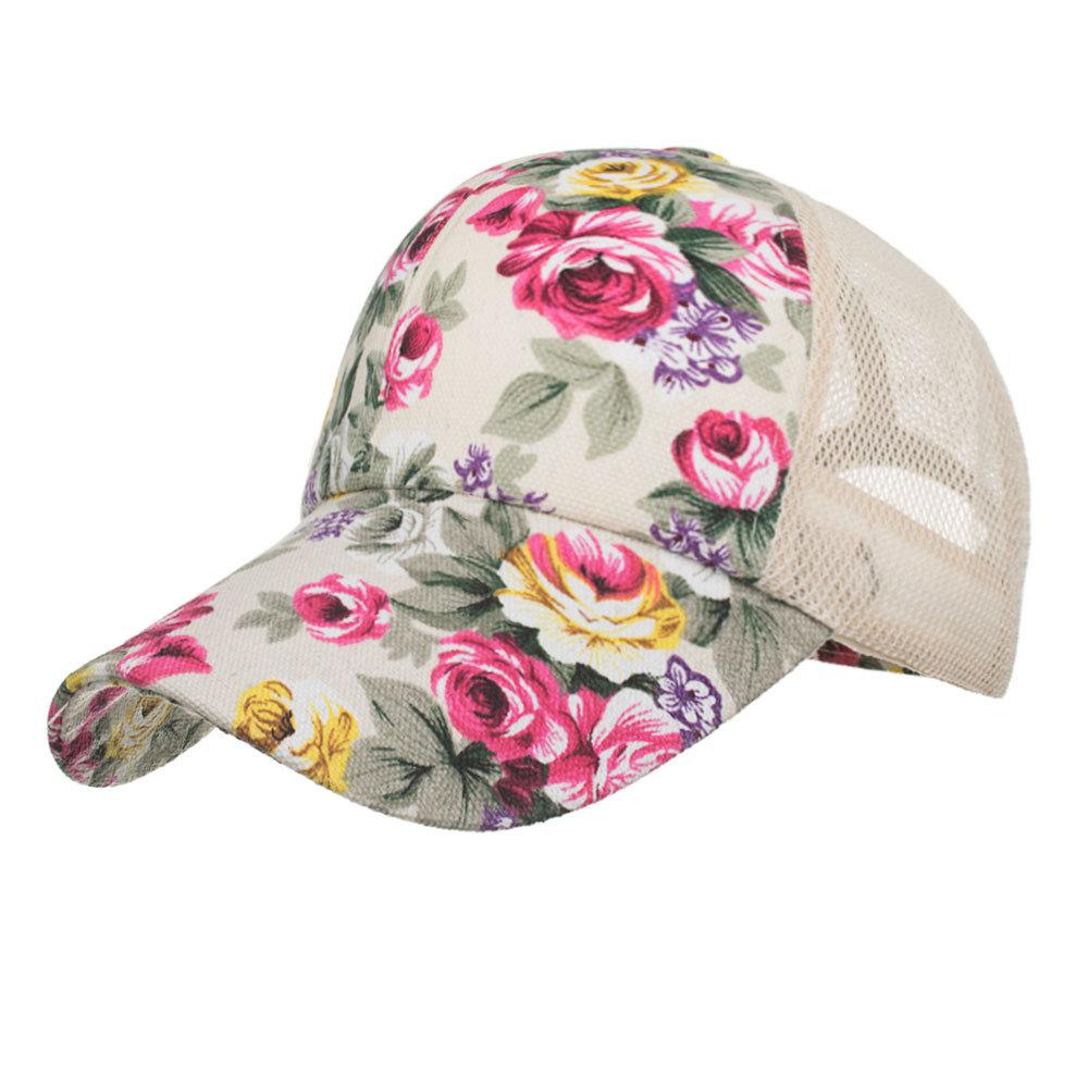 Spring and Summer New Printed Mesh Cap Baseball Cap Sunshade Outdoor Sun Hat