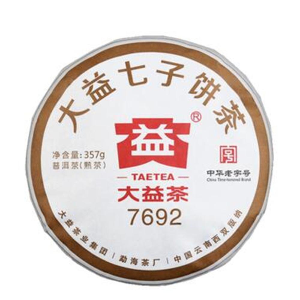 357 г TAETEA Dayi 7692 Шу Пуэр Торт Юньнань Натуральный Готовый Пуэр