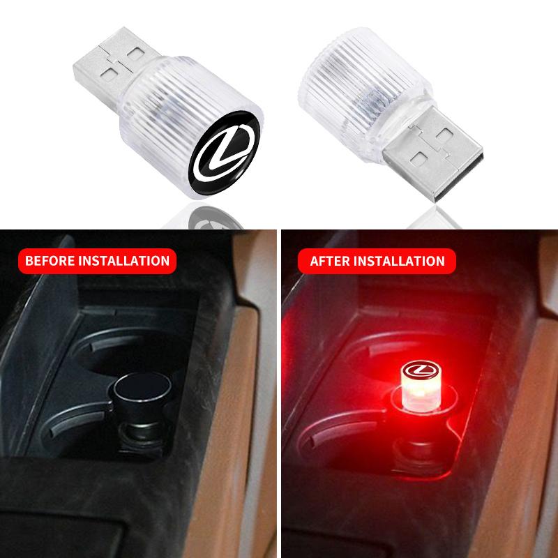 Car Mini USB LED Ambient Light Decorative Atmosphere Lamps For Lexus F SPORT IS250 IS200 CT200h GS300 LS430 RX450h LX570 IS300 ADX1