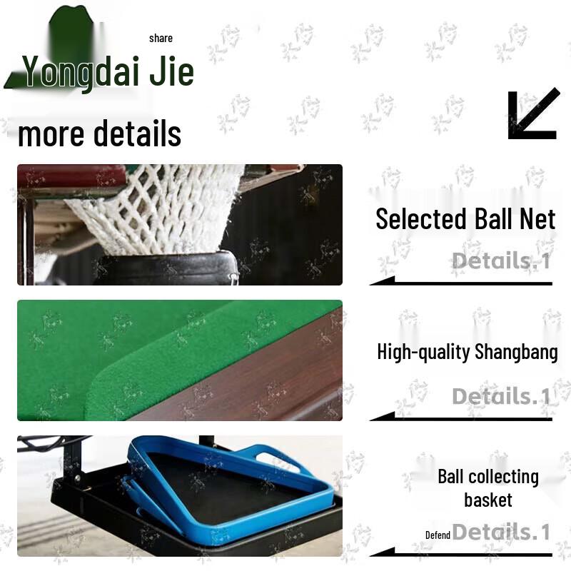 Yongdai Jinlin 9-Foot Chinese 8-Ball Billiard Table