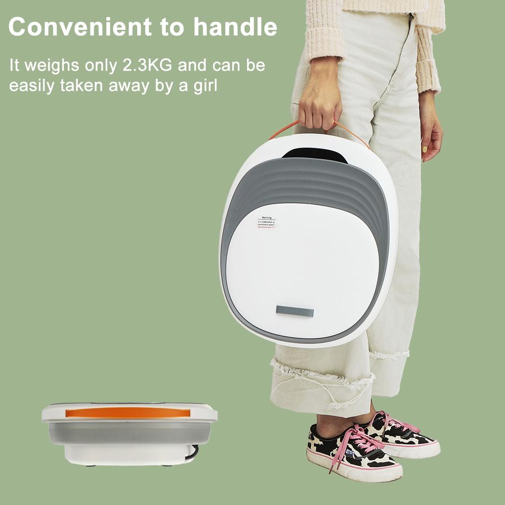 Массажер для ног 300 Вт 7,5 литров с вибрационным массажным роликом и пемзой для педикюра Для шиацу-акупрессуры 22,7x38xсм