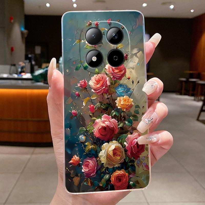 Phone Case For Xiaomi Redmi Note 15 Pro 4G Funda Capa Butterfly Bow Protective Casing Transparent Coque Soft Silicone TPU Cover