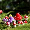 10pcs Mushroom Resin Room Decor Fairy Garden Decoration Home Miniature Micro Landscape Dollhouse Moss Terrarium Figurines Crafts