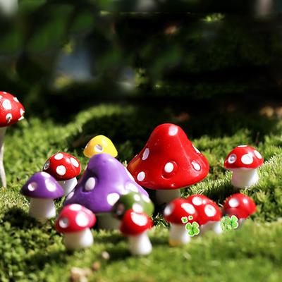 10 шт., декор для комнаты из смолы в форме гриба, украшение для сказочного сада, домашний миниатюрный микропейзаж, кукольный домик, террариум со мхом, статуэтки, ремесла