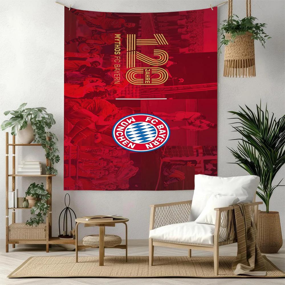 Fc Bayern Mnchen Wall Decor Tapestry Art For Pet Memorial Birthdaywedding Party Backdrop Family Gift