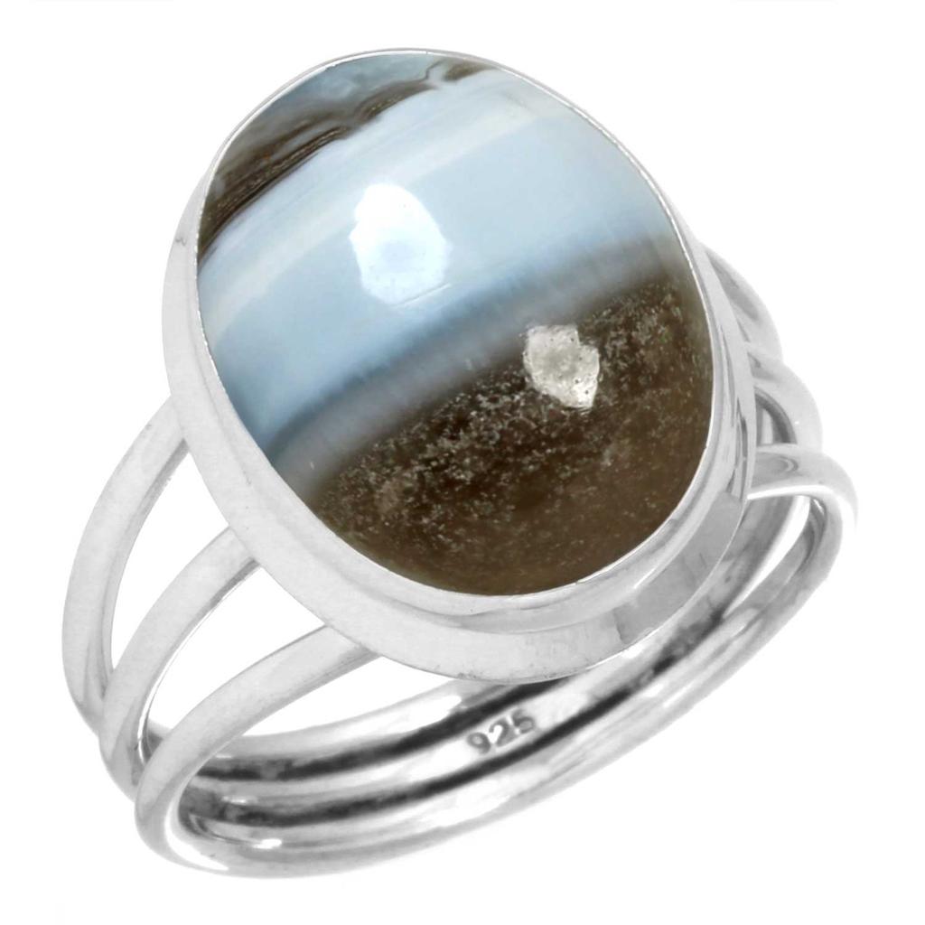 Кольцо из стерлингового серебра 925 пробы с драгоценными камнями, ювелирные изделия ручной работы, подарок на День матери, амазонит, ангелит, голубой опал, ботсванский агат, мохаве, лазурит, хризоколла