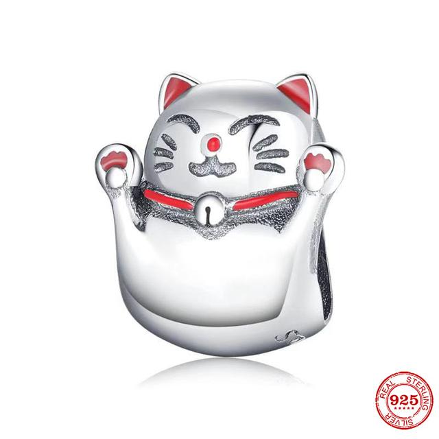 Новый Стерлингового Серебра 925 Единорог Кошка Собака Сова Обезьяна След Милое Животное DIY Тонкие Бусины Подходит Оригинальный Модный Браслет-Подвеска