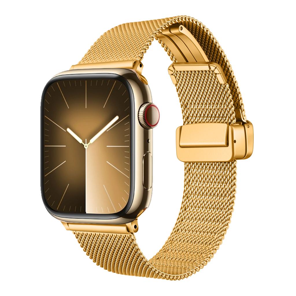 Ремешок из миланского металла для Apple watch Ultra 9 8 7 49 мм 45 мм 41 мм Магнитный ремешок из нержавеющей стали для iWatch 6 5 4 SE 44 мм 40 мм 42 мм