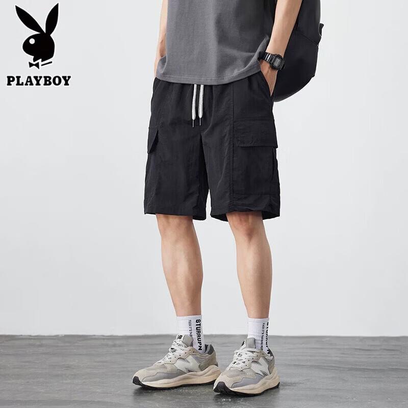 PLAYBOY Мужские повседневные шорты-карго из ледяного шелка с быстрым высыханием