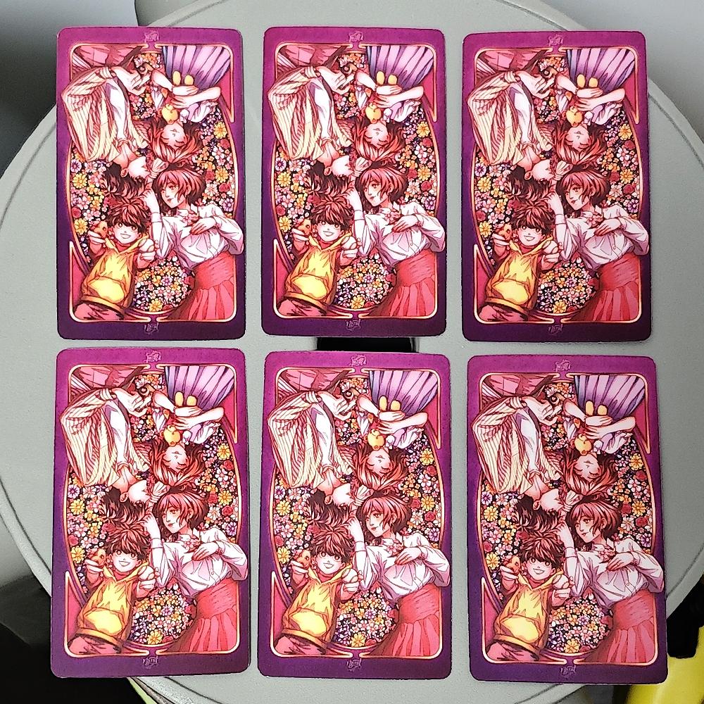 10.3*6cm Lucky In Love Tarot Deck 78 Pcs Cartoon Tarot Cards Based On Rider Waite System Anime Themed