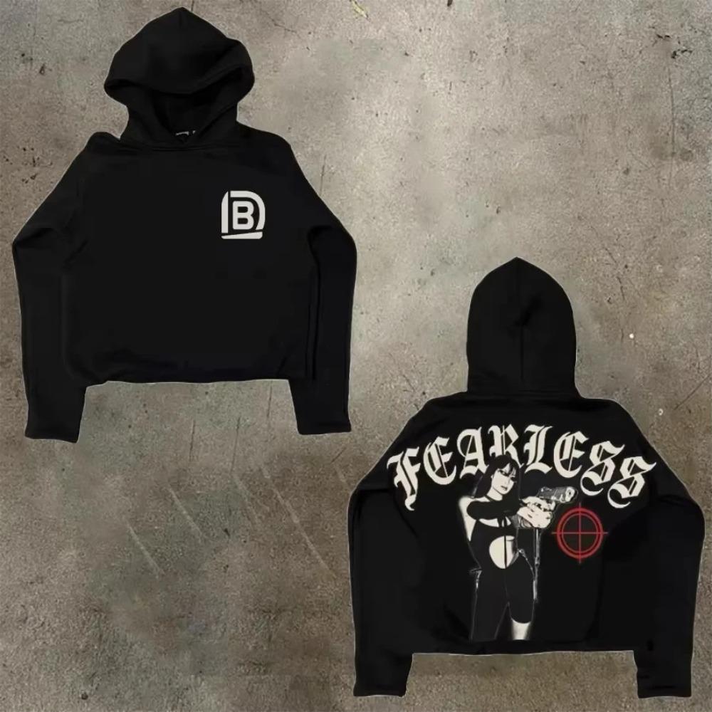 Худи из хлопка в стиле хип-хоп готика RogueWave, американский хип-хоп Y2K Харадзюку, с мультяшным принтом, свободное, больших размеров, свитер-худи для мужчин и женщин, топ