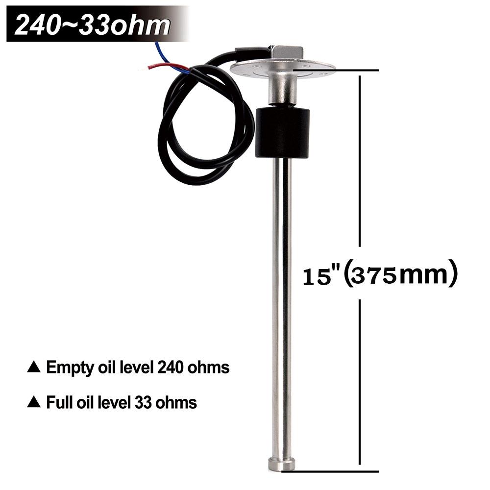 AD 240-33 ohm Tank Water Level Indicator with 7 Color LED Digital Level Gauge for Marine Boat Oil Tank Fuel Level Sensor 12V/24V