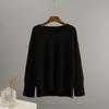 Hirsionsan Elegant Solid Knitted Sweaters Women Autumn Winter Casual Loose Basic Pullovers Female Soft O-neck Long Sleeve Jumper
