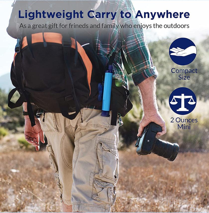 Фильтры для воды Солома Пешие прогулки Кемпинг Открытый Путешествия Личные инструменты выживания в чрезвычайных ситуациях Соломинка для жизни