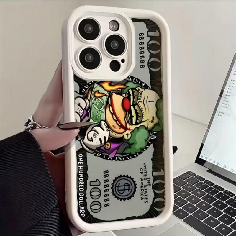 Чехол для iPhone 17 ProMax "Клоунские Деньги Яблоко" - Подходит для iPhone 13-16, Японский и Корейский стиль, Трансграничный Европейский и Американский дизайн