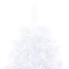 Artificial Half Christmas Tree with Lights and Ornaments White 240 cm