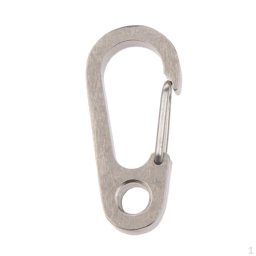 Titanium Keychain Carabiner Snap Hook Key Ring Climbing Backpacking Buckle