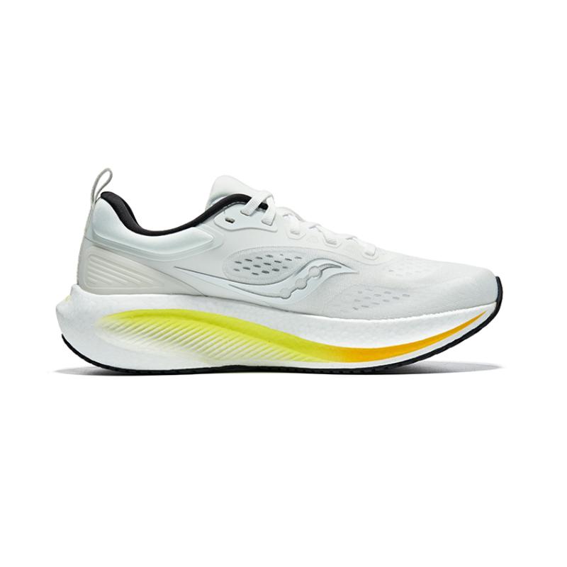 SAUCONY Saucony S28221-1 Мужские повседневные беговые кроссовки с амортизацией Surge 3 и дышащие, низкие, Белый Черный